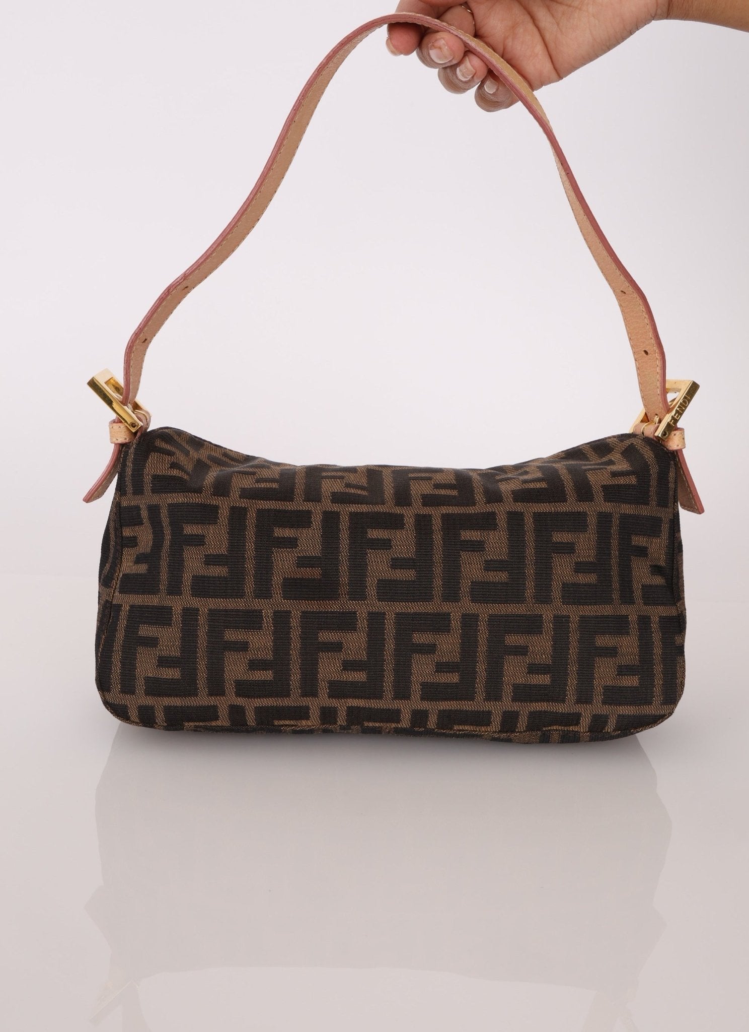 Rare Fendi Zucca Crystal Orchid Baguette - FashioNica