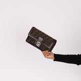 Rare Fendi Zucca Leather - Trimmed Baguette - FashioNica