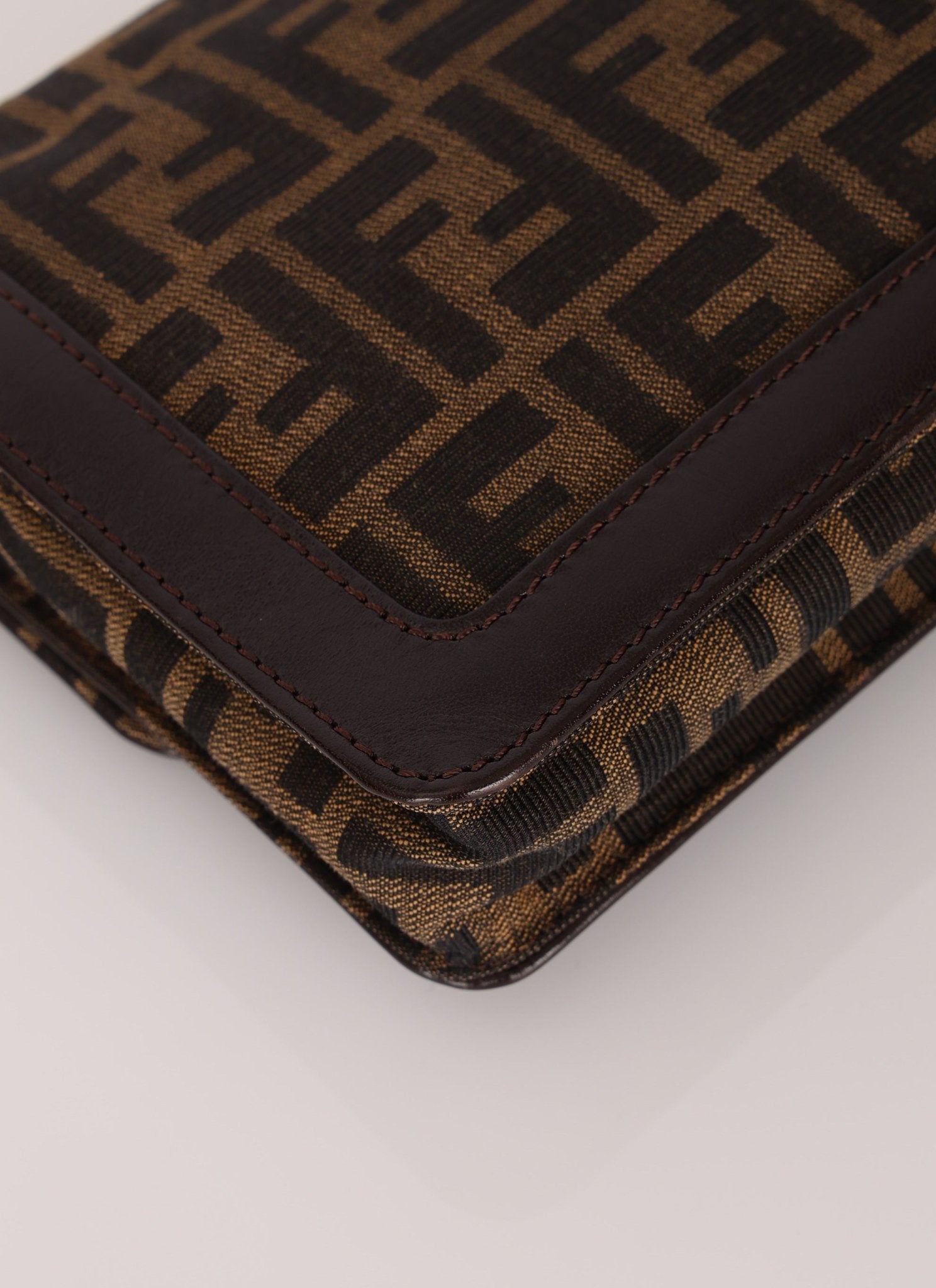 Rare Fendi Zucca Leather - Trimmed Baguette - FashioNica