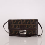 Rare Fendi Zucca Leather - Trimmed Baguette - FashioNica