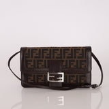 Rare Fendi Zucca Leather - Trimmed Baguette - FashioNica