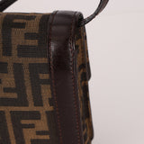 Rare Fendi Zucca Leather - Trimmed Baguette - FashioNica