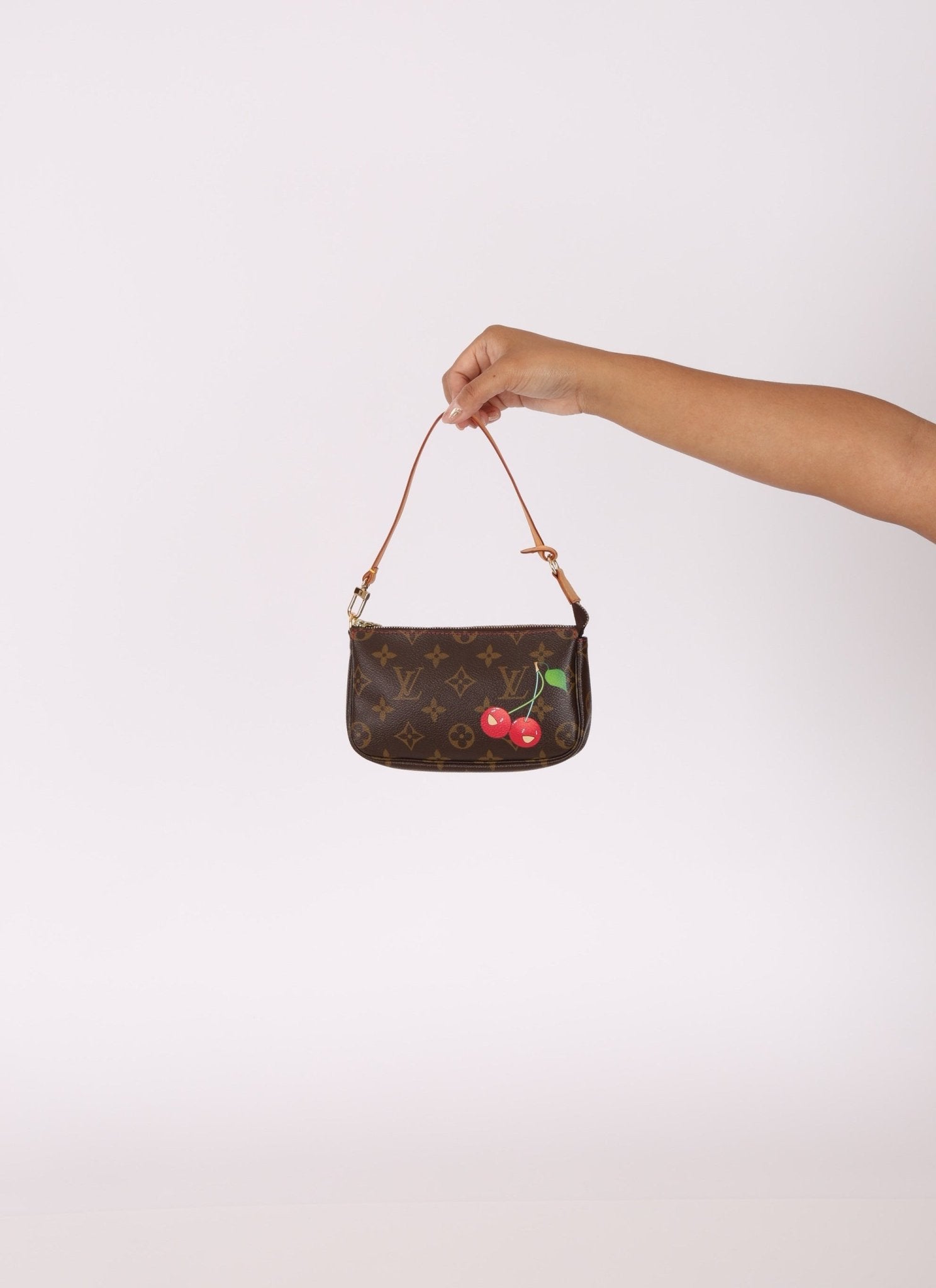Rare Limited Edition Louis Vuitton x Takashi Murakami Cerises Mini Pochette - FashioNica