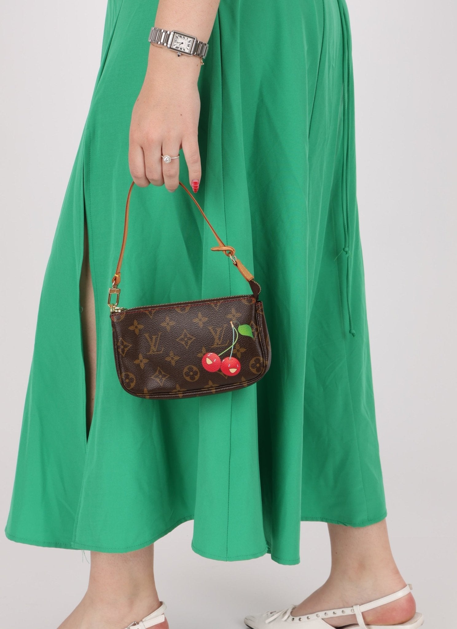 Rare Limited Edition Louis Vuitton x Takashi Murakami Cerises Mini Pochette - FashioNica