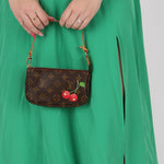 Rare Limited Edition Louis Vuitton x Takashi Murakami Cerises Mini Pochette - FashioNica