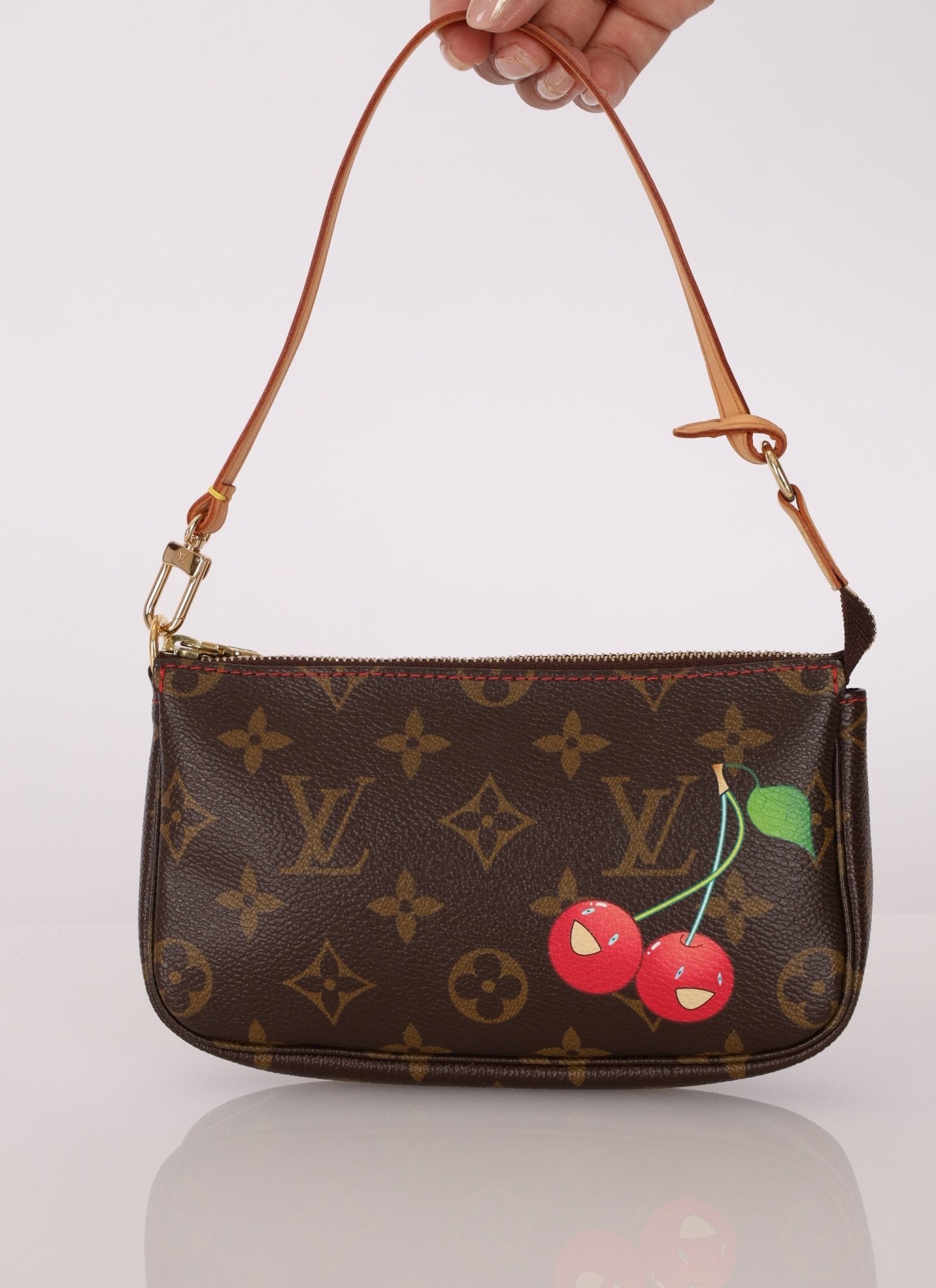 Rare Limited Edition Louis Vuitton x Takashi Murakami Cerises Mini Pochette - FashioNica
