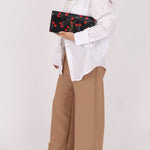 Saint Laurent Calfskin Cherry Clutch - FashioNica