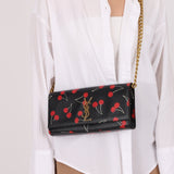 Saint Laurent Calfskin Cherry Clutch - FashioNica