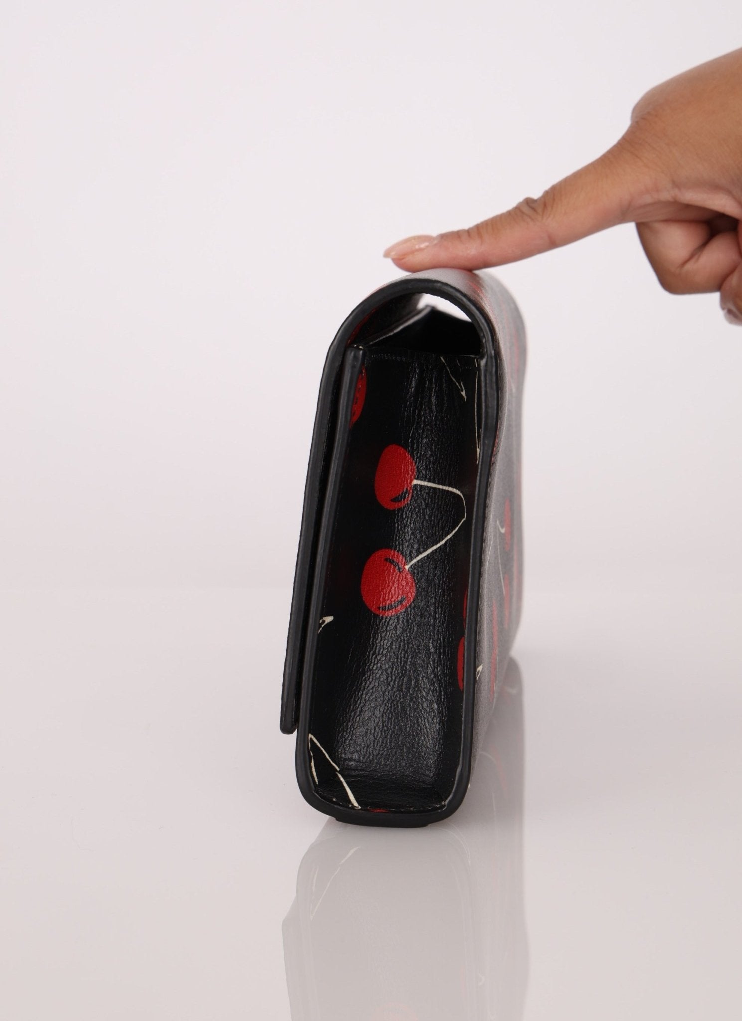 Saint Laurent Calfskin Cherry Clutch - FashioNica