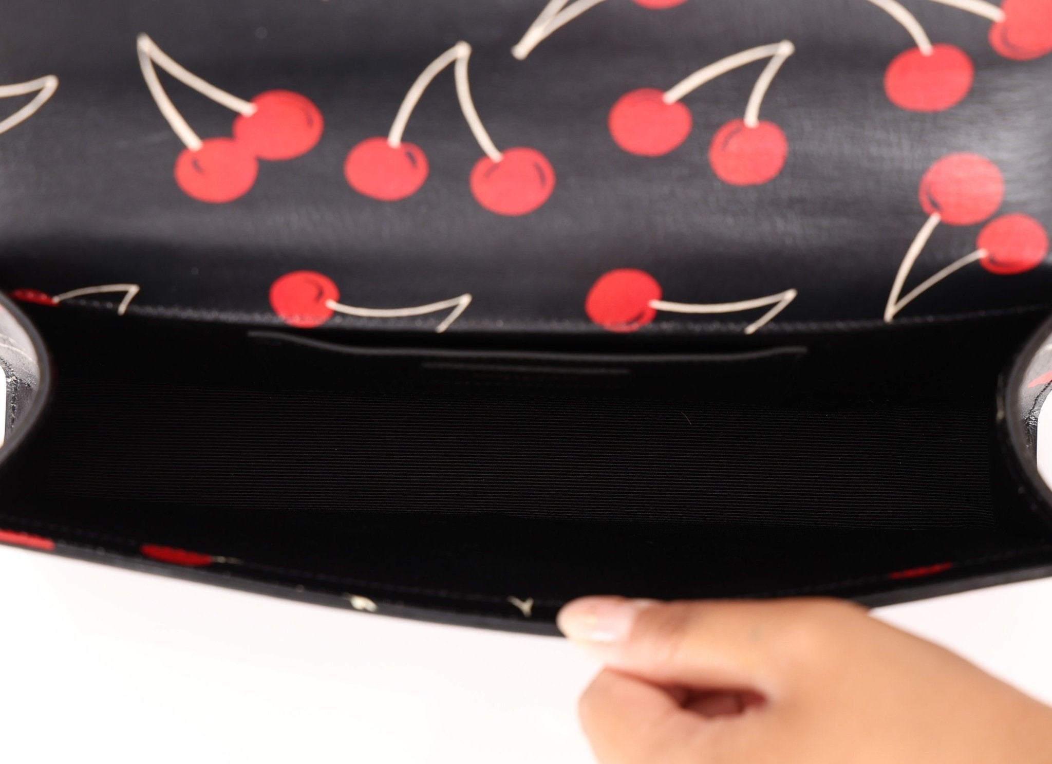 Saint Laurent Calfskin Cherry Clutch - FashioNica