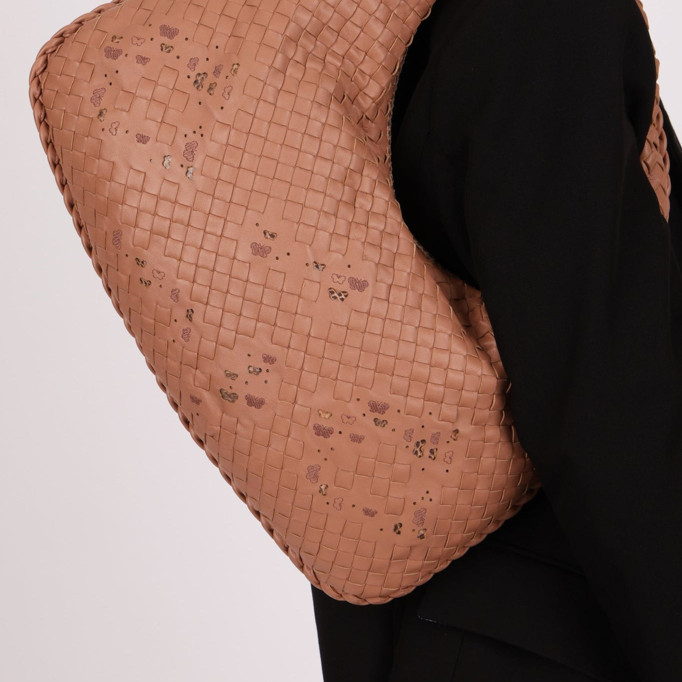 Ultra - Rare Bottega Veneta Medium Lambskin Exotic Butterfly Intrecciato Medium Hobo - FashioNica