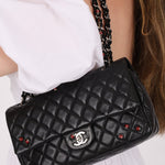 Ultra - Rare Chanel 2011 Lambskin Ladybug Medium Classic Flap Bag - FashioNica