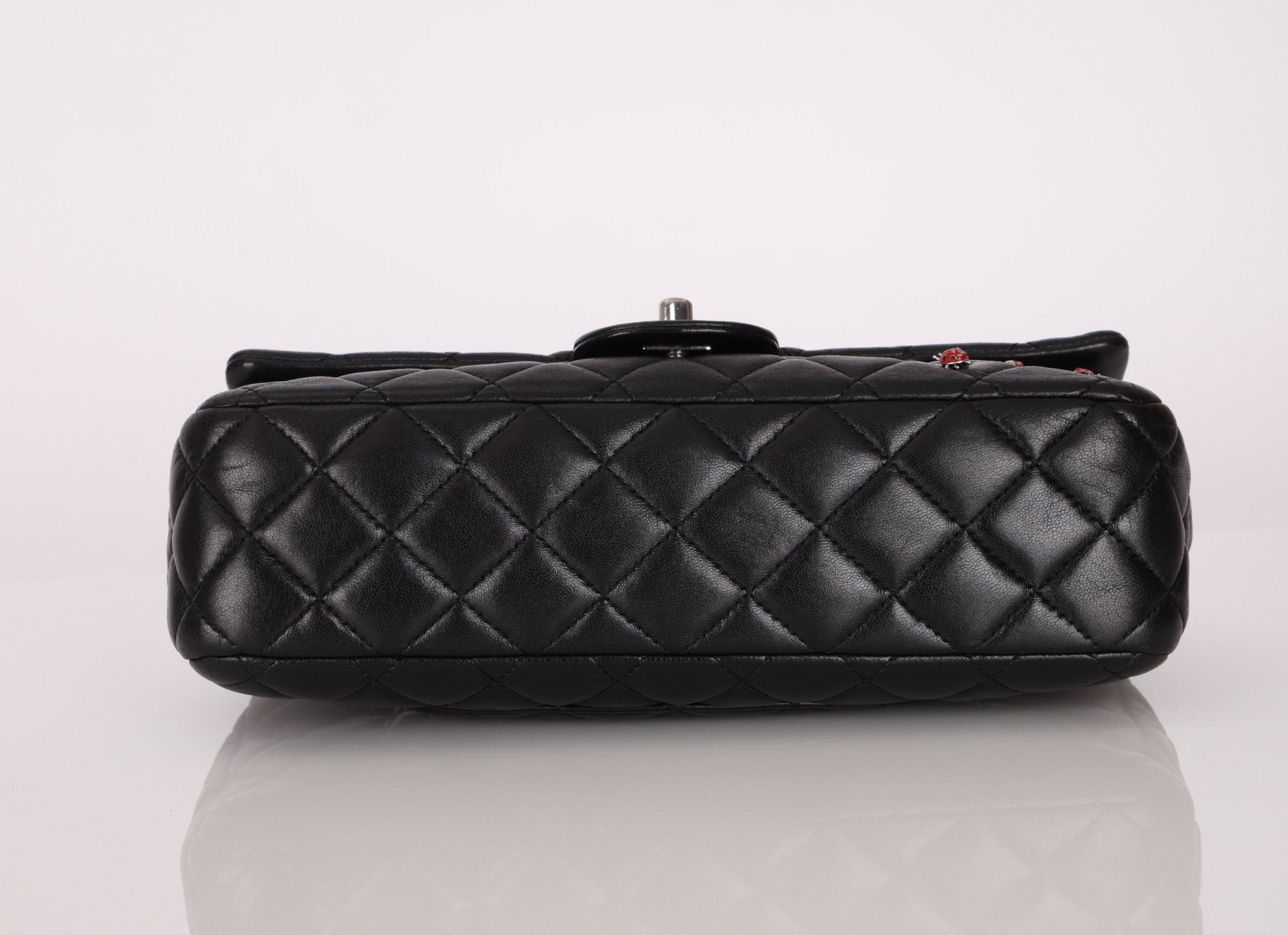 Ultra - Rare Chanel 2011 Lambskin Ladybug Medium Classic Flap Bag - FashioNica