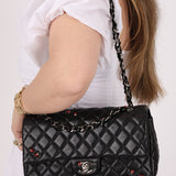 Ultra - Rare Chanel 2011 Lambskin Ladybug Medium Classic Flap Bag - FashioNica