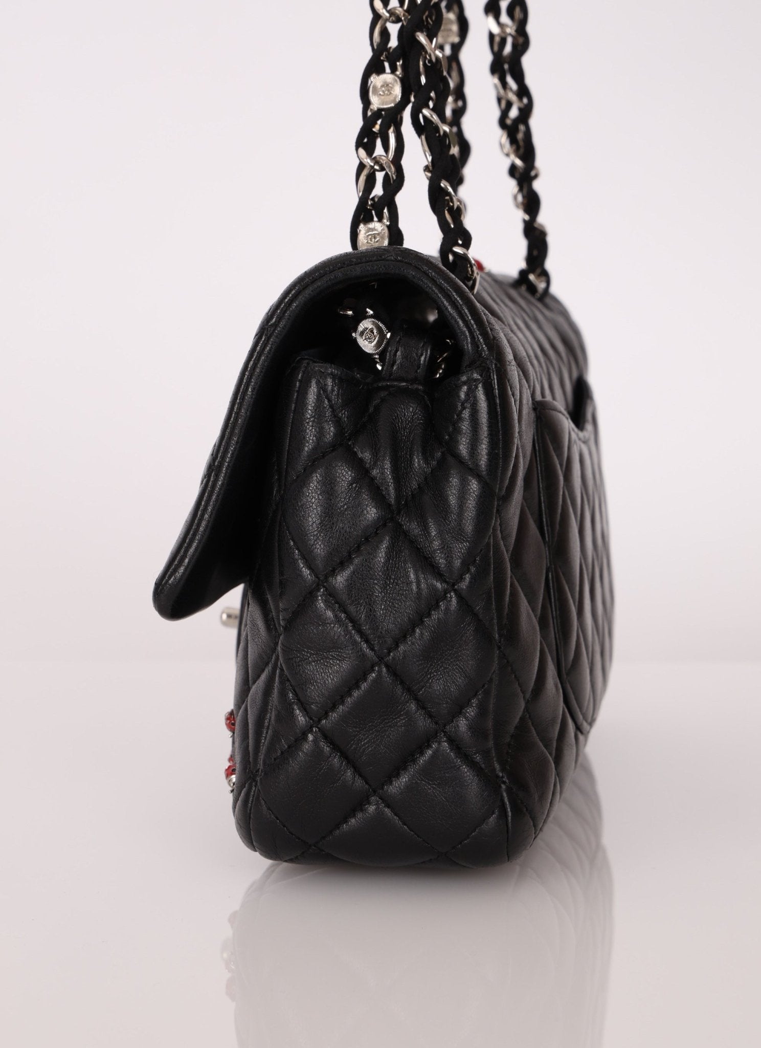 Ultra - Rare Chanel 2011 Lambskin Ladybug Medium Classic Flap Bag - FashioNica