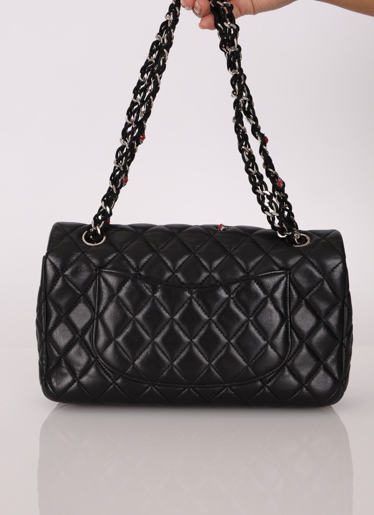 Ultra - Rare Chanel 2011 Lambskin Ladybug Medium Classic Flap Bag - FashioNica