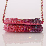 Ultra - Rare Chanel 2020 Crystal Mini Ombre Flap Bag - FashioNica