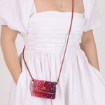 Ultra - Rare Chanel 2020 Crystal Mini Ombre Flap Bag - FashioNica