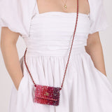 Ultra - Rare Chanel 2020 Crystal Mini Ombre Flap Bag - FashioNica