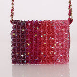 Ultra - Rare Chanel 2020 Crystal Mini Ombre Flap Bag - FashioNica