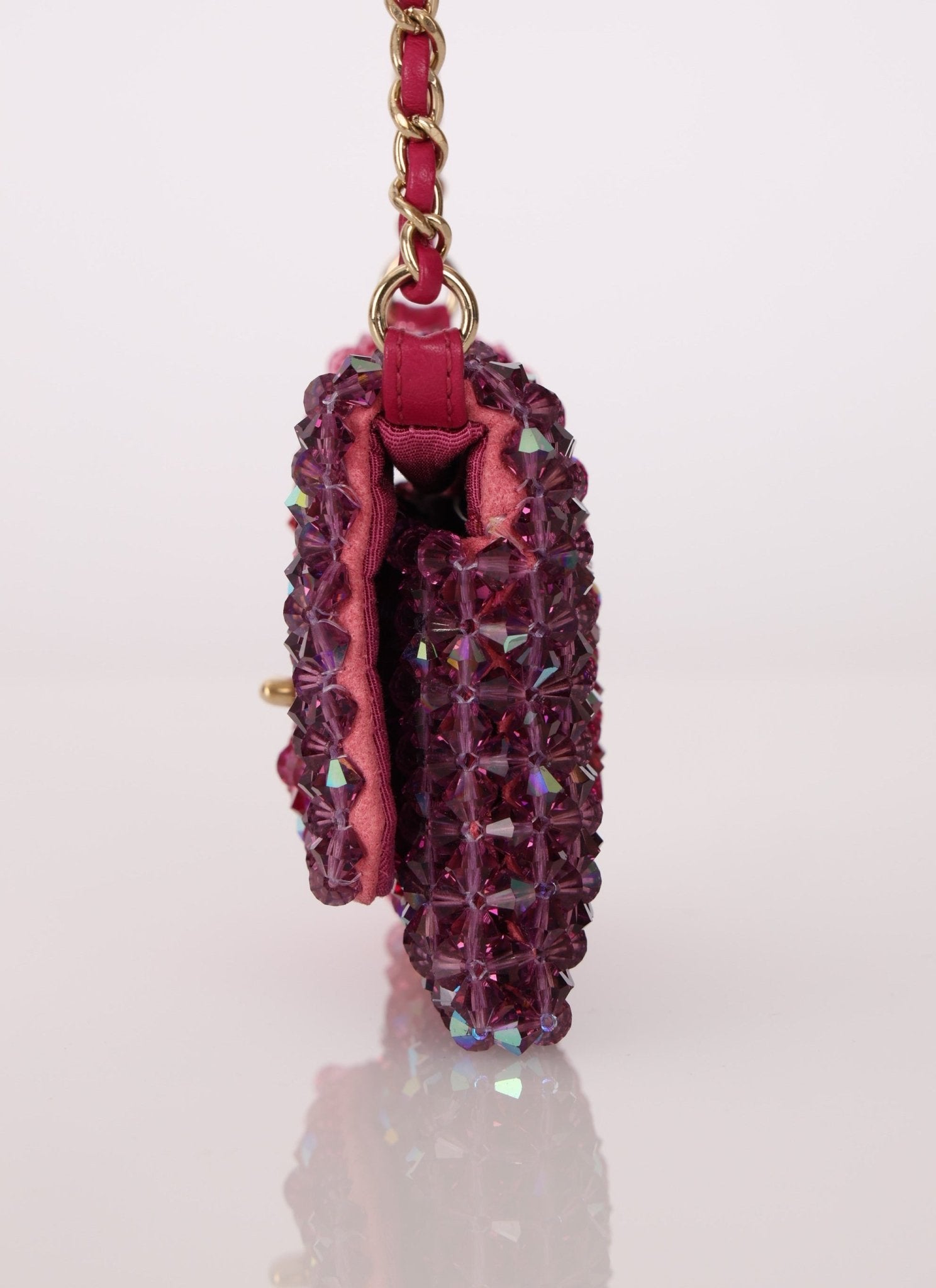 Ultra - Rare Chanel 2020 Crystal Mini Ombre Flap Bag - FashioNica