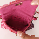 Ultra - Rare Chanel 2020 Crystal Mini Ombre Flap Bag - FashioNica