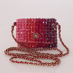 Ultra - Rare Chanel 2020 Crystal Mini Ombre Flap Bag - FashioNica