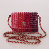 Ultra - Rare Chanel 2020 Crystal Mini Ombre Flap Bag - FashioNica