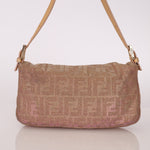 Ultra - Rare Fendi Zucca Metallic Crystal Baguette - FashioNica