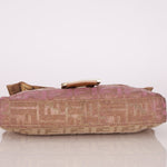 Ultra - Rare Fendi Zucca Metallic Crystal Baguette - FashioNica