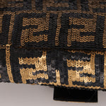 Ultra - Rare Vintage Fendi Zucca Sequin Snakeskin Baguette - FashioNica