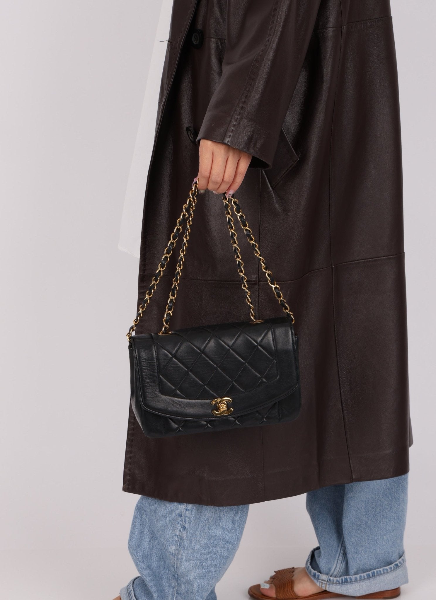 Vintage Chanel Lambskin Small Diana - FashioNica