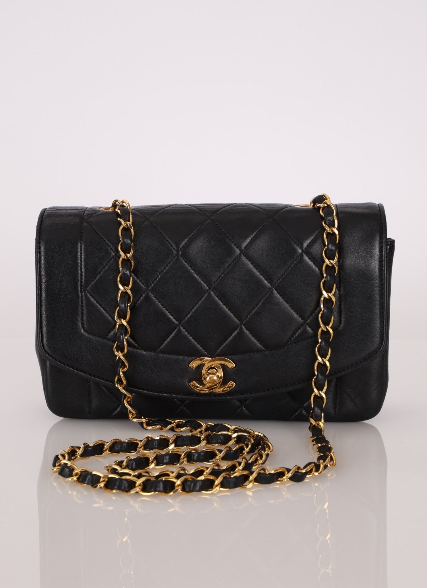 Vintage Chanel Lambskin Small Diana - FashioNica