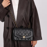 Vintage Chanel Lambskin Small Diana - FashioNica