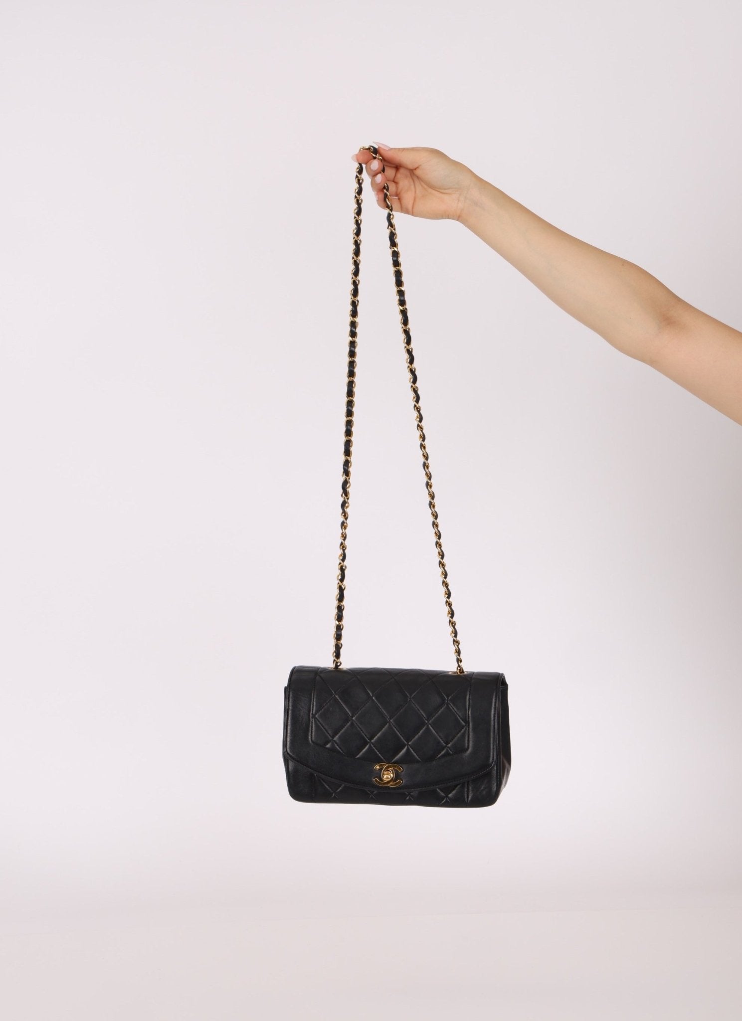 Vintage Chanel Lambskin Small Diana - FashioNica