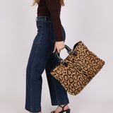 Vintage Fendi Jaguar Print Pony Hair Large Tote - FashioNica