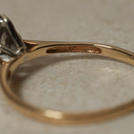 10K Yellow Gold Marquise Solitaire Set in 10K White Gold - FashioNica