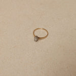 10K Yellow Gold Marquise Solitaire Set in 10K White Gold - FashioNica