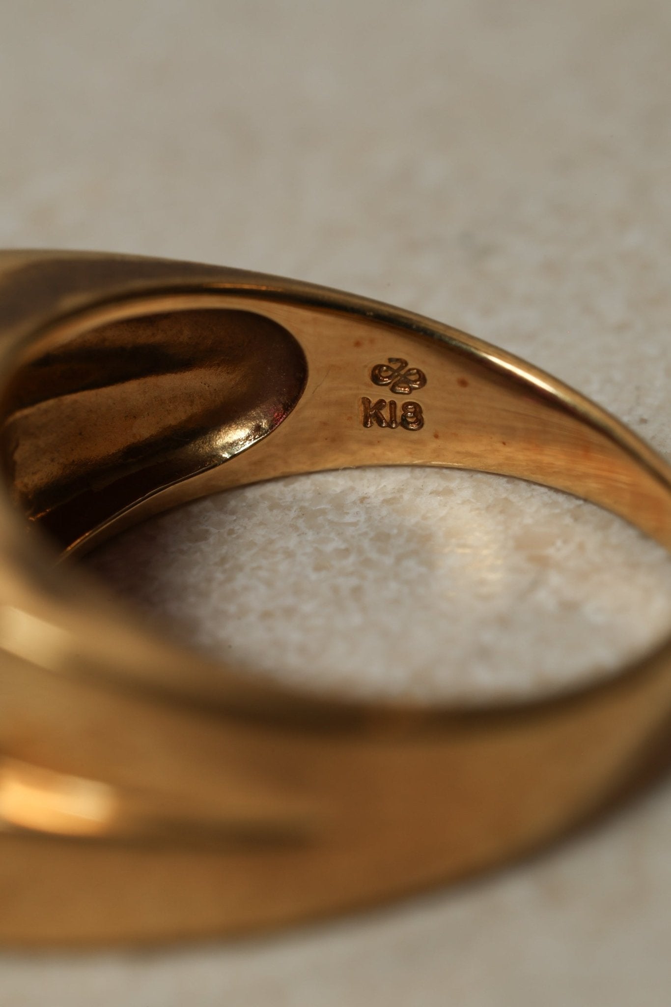 18K Yellow Gold Double Channel Ruby Ring - FashioNica