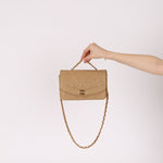 1994 Chanel Beige Lambskin Small Diana 24K GP - FashioNica