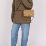 1994 Chanel Beige Lambskin Small Diana 24K GP - FashioNica