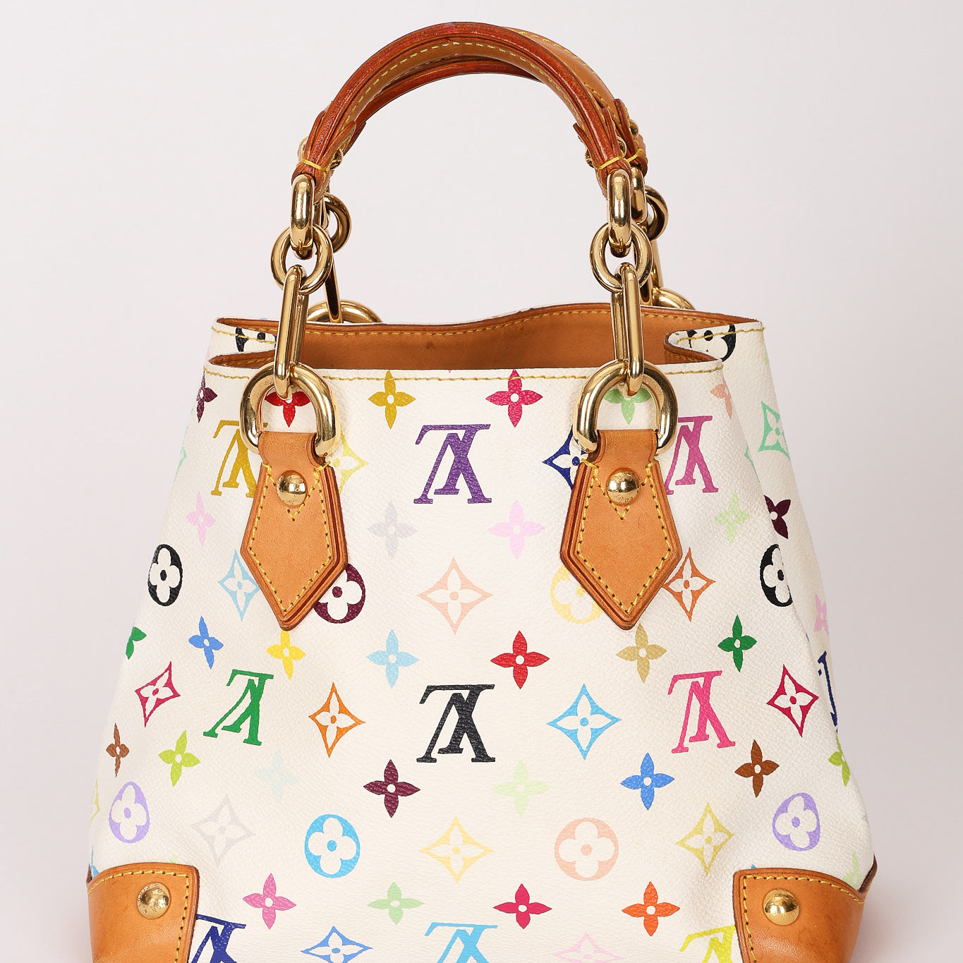 Louis Vuitton x Takashi Murakami Multicolor Monogram Audra Top Handle Tote
