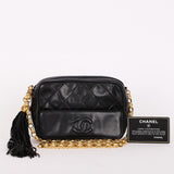 Chanel Camera Bag Black Lambskin 24K GP
