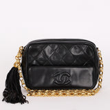 Chanel Camera Bag Black Lambskin 24K GP