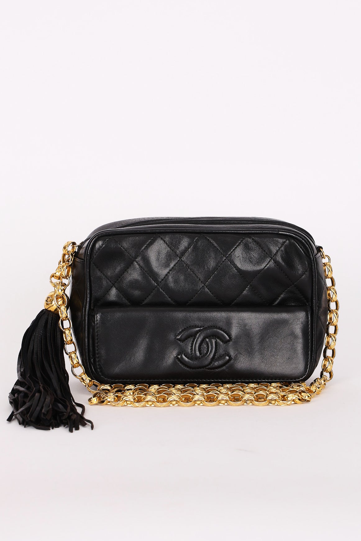 Chanel Camera Bag Black Lambskin 24K GP
