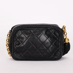 Chanel Camera Bag Black Lambskin 24K GP
