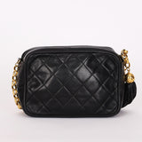 Chanel Camera Bag Black Lambskin 24K GP
