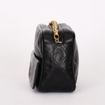 Chanel Camera Bag Black Lambskin 24K GP