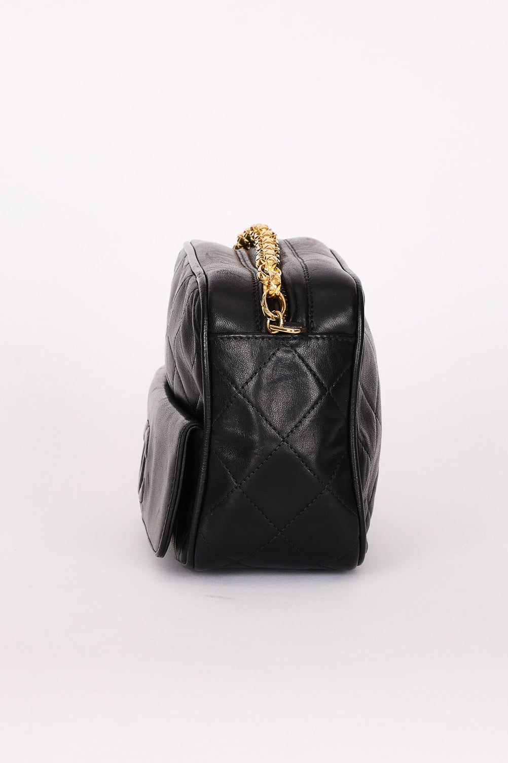 Chanel Camera Bag Black Lambskin 24K GP