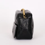 Chanel Camera Bag Black Lambskin 24K GP